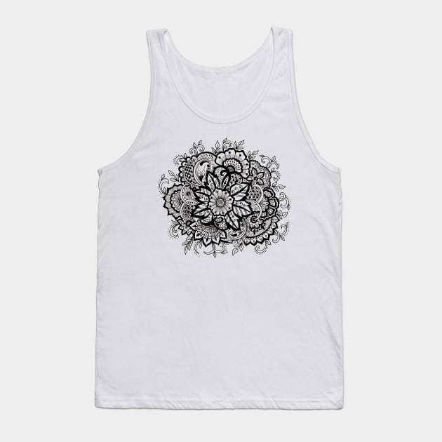 Henna Flower Tank Top by edwardecho